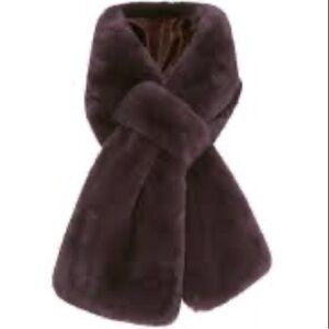 Apparis Brown Faux Fur Scarf Wrap Girls OS NWOT